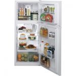 Réfrigérateur à Congélateur Supérieur 11,6 Pi³ 24 Po Ge Blanc (déballé)