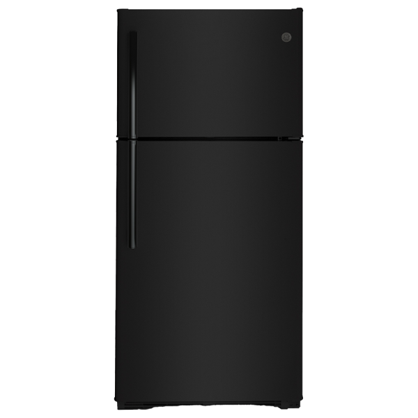 Réfrigérateur à Congélateur Supérieur 30′ De 18pi³ Ge Noir (déballé)