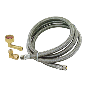 10′ Dishwasher Stainless Steel Braided Fill Hose With 2 Elbow Fittings