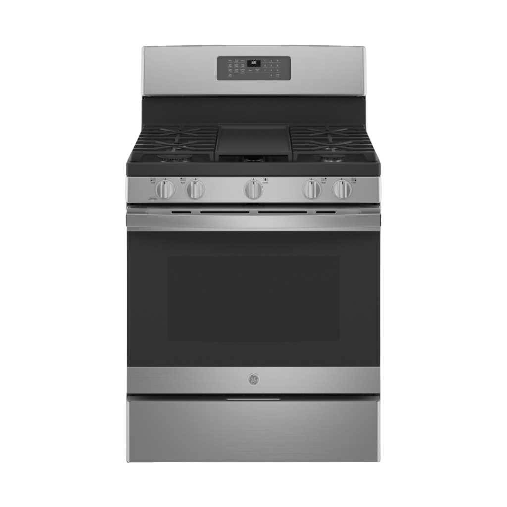 GE 30" Gas Range w/ 5 Cu. Ft. Self-Cleaning Oven Stainless