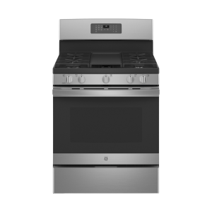 Cuisinière au gaz 30″ GE avec four autonettoyant de 5 pi³ inox