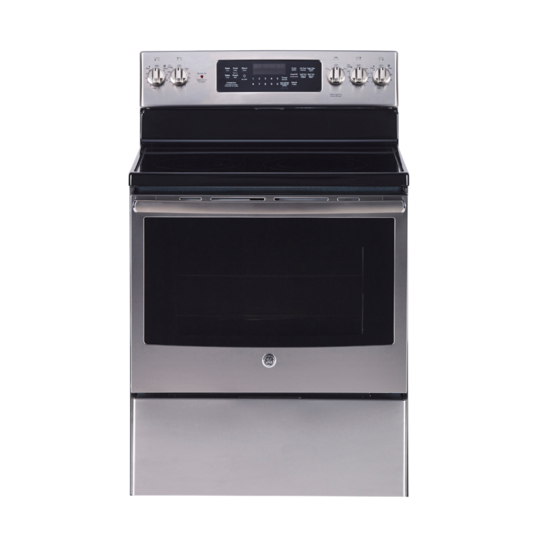 Cuisinière électrique à convection véritable 30″ GE avec four de 5 pi³ acier inoxydable