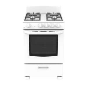 Cuisinière au gaz 24″ GE blanche