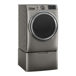 GE 28" / 5.5 ft³ Front Load Washer With Steam Satin Nickel