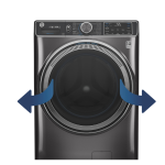 GE 5.8 Cu. Ft. 28″ Wide Front Load Washer with PowerSteam™ Satin Nickel