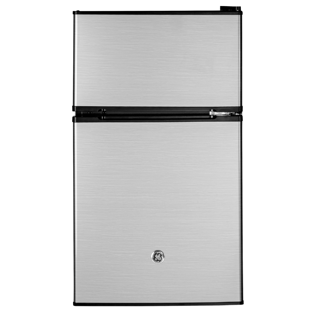 Réfrigérateur compact GE deux portes 3,1 pi³ Cleansteel