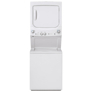 GE 27″ Unitized Spacemaker Washer & Gas Dryer White