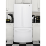 Réfrigérateur GE de 18,6 pi³ à portes françaises de profondeur comptoir blanc