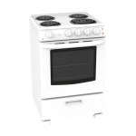 Cuisinière électrique 24″ GE avec un four de 2,9 pi³ blanche