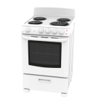 Cuisinière électrique 24″ GE avec un four de 2,9 pi³ blanche