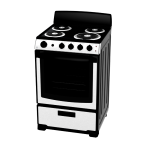 Cuisinière électrique 24″ GE avec un four de 2,9 pi³ acier inoxydable