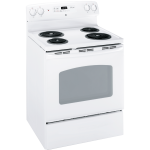 GE 30″ Electric Range w/ 5 Cu. Ft. Sellf-Cleaning Oven and Sensi-Temp Coil Element White