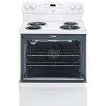 GE 30″ Electric Range w/ 5 Cu. Ft. Sellf-Cleaning Oven and Sensi-Temp Coil Element White