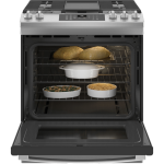 GE 30" Slide-In Gas Range with 5.6 ft³ Air Fryer Convection Oven