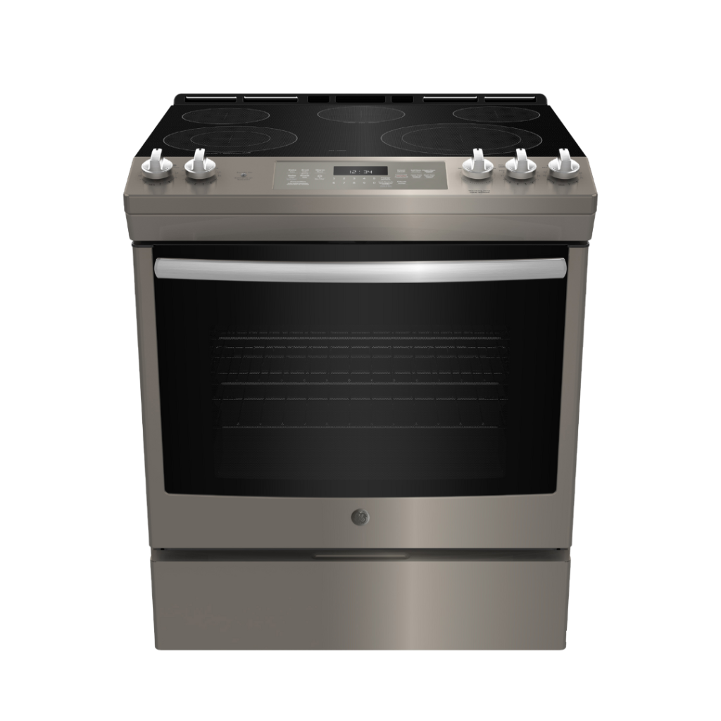 Cuisinière électrique encastrée à convection véritable 30″ GE avec four de 5,3 pi³ ardoise