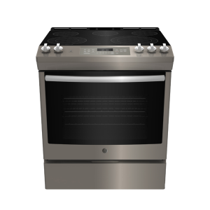 GE 30" Electric Slide-In True European Convection Range w/ 5.3 Cu. Ft. Oven Slate