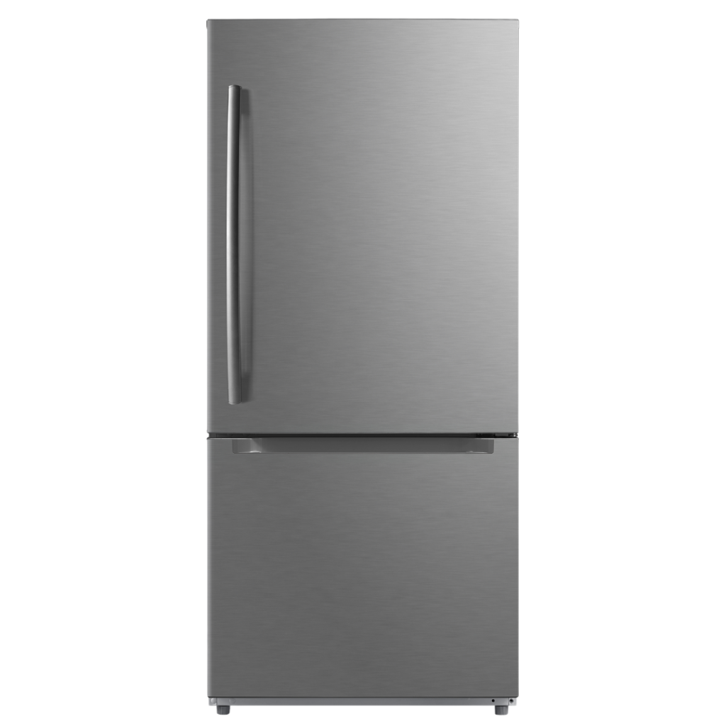 Réfrigérateur MOFFAT de 19 pi³ à congélateur inférieur tiroir acier inoxydable