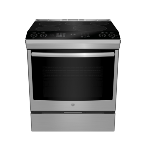 Cuisinière à induction encastrée 30″ GE Profile avec four à convection véritable inox