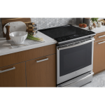 Cuisinière à induction encastrée 30″ GE Profile avec four à convection véritable inox