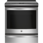 GE Profile 30" Electric Slide-in True European Convection Induction Range Stainless Steel