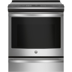 Cuisinière à induction encastrée 30″ GE Profile avec four à convection véritable inox