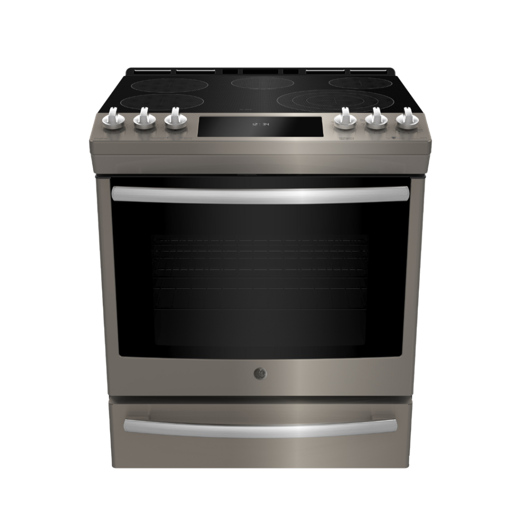 Cuisinière électrique encastrée 30″ GE Profile avec four à convection véritable ardoise