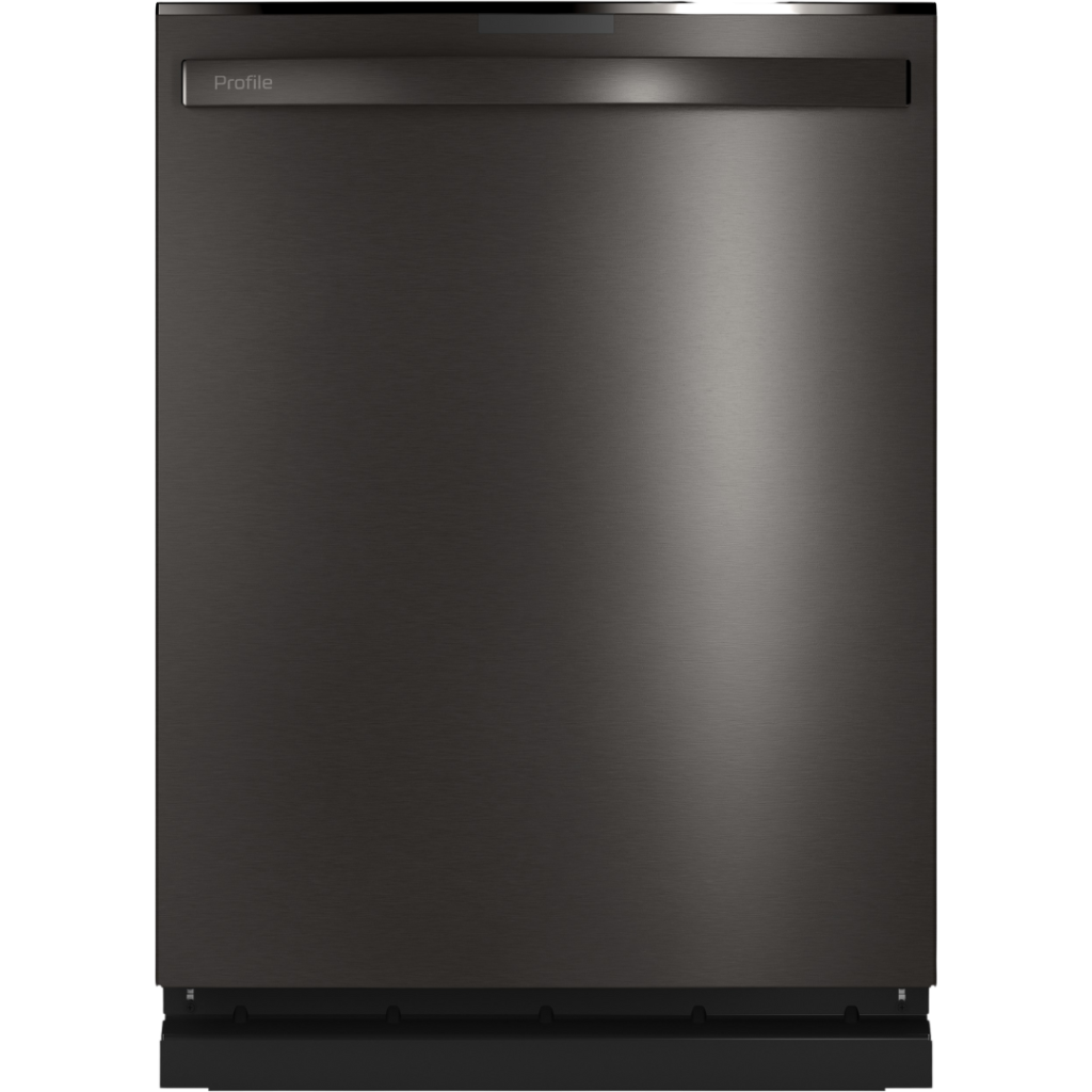 Lave-vaisselle encastré 24″ GE Profile de 45 dB à cuve haute et 3e panier en acier inoxydable noir