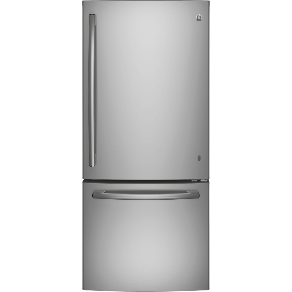 GE 20.9 ft³ Bottom-Freezer Refrigerator Fingerprint Resistant Stainless Steel