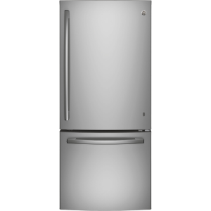 GE 20.9 ft³ Bottom-Freezer Refrigerator Fingerprint Resistant Stainless Steel