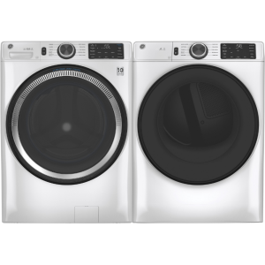 GE 28″ Wide Front Load Washer & Dryer Set White