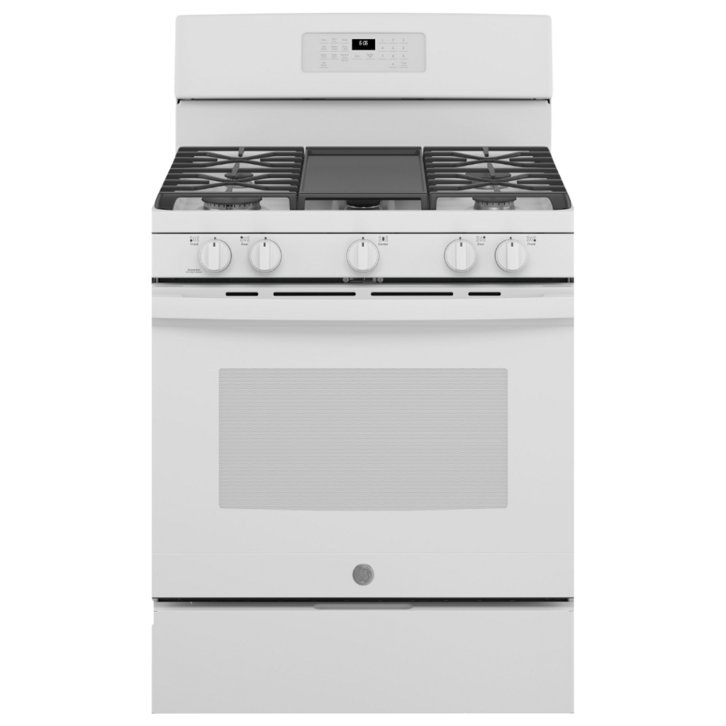 GE 30" Gas Range w/ 5 Cu. Ft. Self-Cleaning Oven White