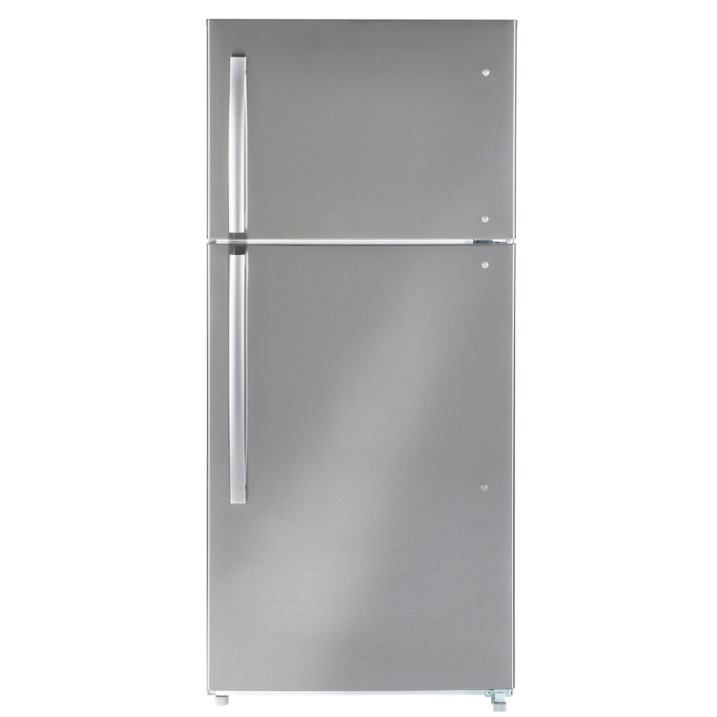 Réfrigérateur MOFFAT de 18 pi³ à congélateur supérieur acier inoxydable