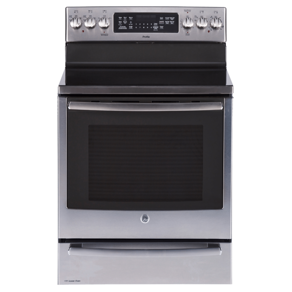 GE Profile 30″ Electric Range w/ 6.2 Cu. Ft. True European Convection Oven Stainless