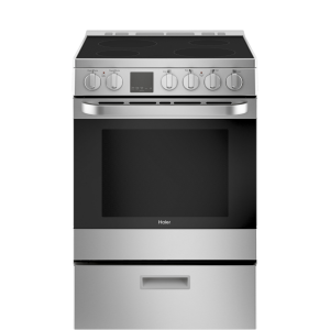 Cuisinière électrique encastrée 24″ HAIER avec four à convection de 2,9 pi³ inox