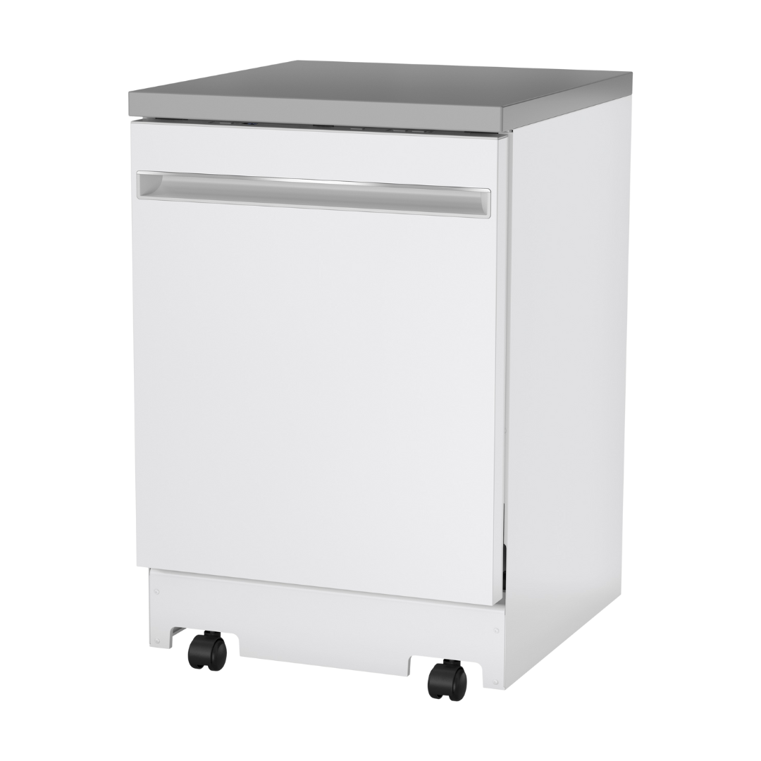 Whirlpool Lave-vaisselle portatif à commande frontale en blanc, 64 dBA