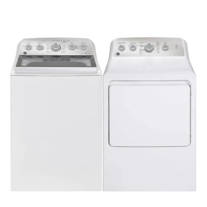 GE 5.0 Cu. Ft. Top Load Washer and 7.2 Cu. Ft Dryer Set