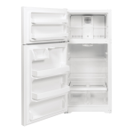 Réfrigérateur à congélateur supérieur 28 po de large 15,6 pi³ GE - poignée à droite