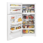 Réfrigérateur à congélateur supérieur 28 po de large 15,6 pi³ GE - poignée à droite