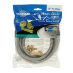 EASTMAN 6 ft. Braided Stainless Steel Dishwasher Hose Kit