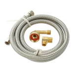 EASTMAN 6 ft. Braided Stainless Steel Dishwasher Hose Kit