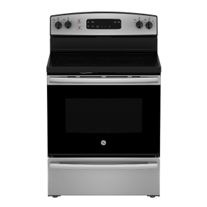 GE 30″ Electric Range w/ 5 ft³ Oven and QuickClean™ Storage Drawer Stainless