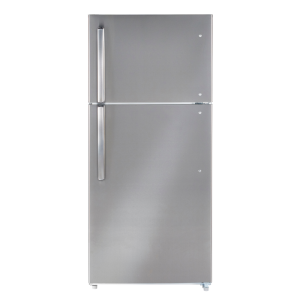 Réfrigérateur MOFFAT de 18 pi³ à congélateur supérieur acier inoxydable