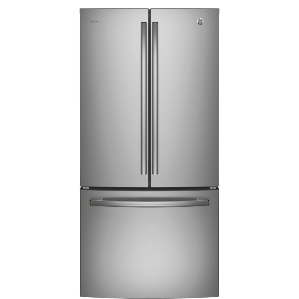 GE PROFILE 33-inch Wide 24.8 ft³ Bottom-Mount French Door Refrigerator Stainless Steel