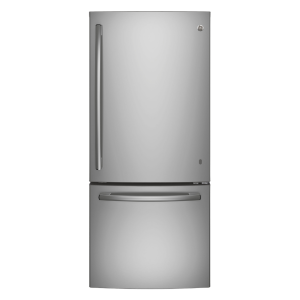 Réfrigérateur cong. en bas porte 20pi³ GE inox