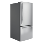 Réfrigérateur cong. en bas porte 20pi³ GE inox (déballé)