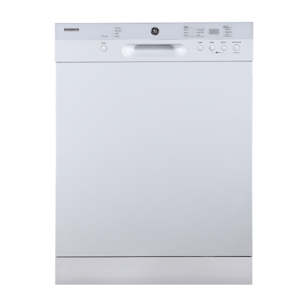 GE 24" built-in dishwasher front control white