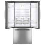 Réfrigérateur cong en bas p françaises 21' GE inox