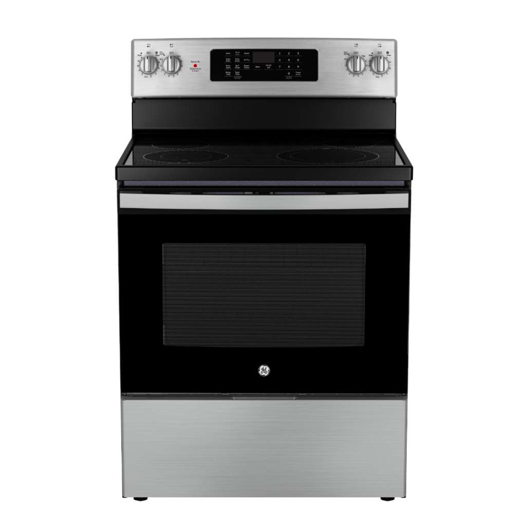 GE 30" Electric Air-Flow Convection Range w/ 5 Cu. Ft. Oven Stainless Steel