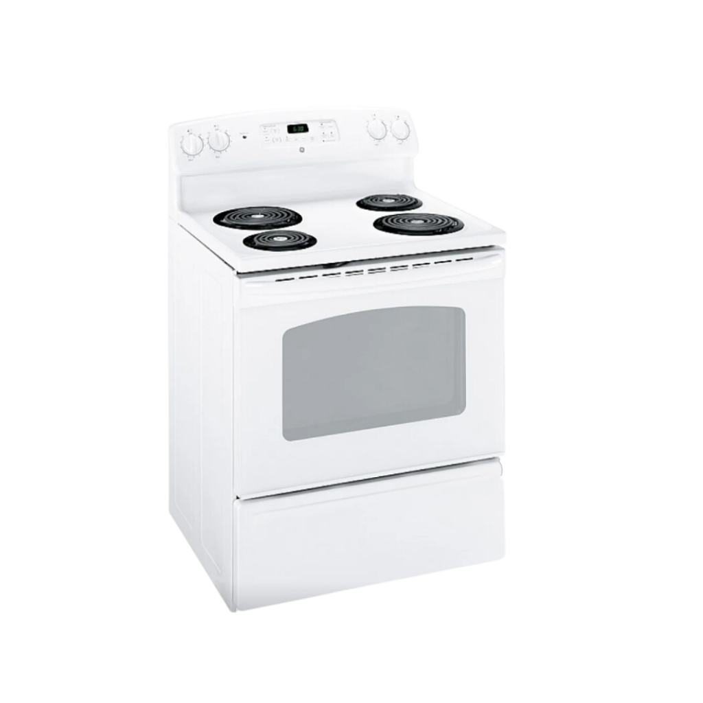 Cuisinière 30" GE à serpentins Sensi-Temp blanche