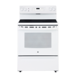 Cuisinière électrique 30″ GE avec four autonettoyant de 5 pi³ blanche